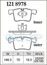 Z1218978 / 1258569 DIXCEL Zタイプ ブレーキパッド 1台分set BMW F30 8E15 2016/10～2019/3 318i Option Brake除く 312x24mm DISC車用_画像2