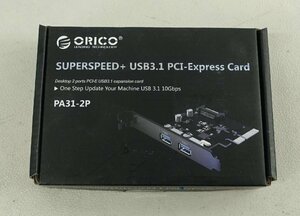 ジャンク オリコ PA31-2P 2ポート USB3.1 PCI-E アダプタ Express カード レターパックプラス発送可 PC パーツ Orico N020608