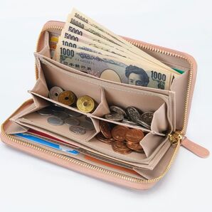 仕分け上手な本革長財布2個組 お得用 ピンクベージュ 新色 桜色 レディース 開運縁起 金運UP 風水 3月10日一粒万倍日