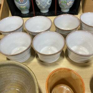 BB251【食器まとめ】未使用あり 清水焼 有田焼 萩焼 ジバンシィ 茶托 和食器 湯呑 茶器 まとめ売りの画像7