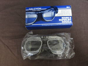 【H033】【プラス】美品　希少 HALCYON ハルシオン ゴーグル MARK 9 SUPER JET GOGGLE レーシングゴーグル　カフェレーサー　クラシック