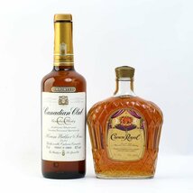 Canadian Club カナディアンクラブ Crown Royal クラウンローヤル カナディアン ウイスキー 40度 2本 計1500ml #4321_画像1