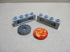 レゴ　パーツ　タイルシューター2個+プリント丸タイル2個　新品