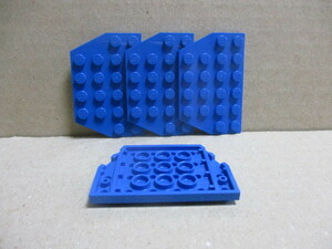 レゴ　パーツ　6×4台形風プレート　青4個　新品