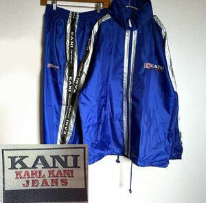 KARL KANI JEANS カールカナイ ジャージ ナイロン セットアップ青