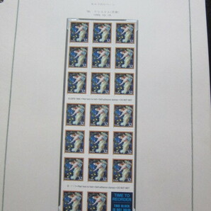 アメリカ切手 1995年10.19 クリアスマス（天使） ２０面小型シート（未使用）の画像1