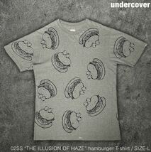 undercover 02SS HAZE期 ハンバーガー 総柄 Tシャツ アンダーカバー アーカイブ 半袖 カットソー 00s_画像1