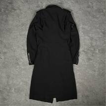 BLACK COMME des GARCONS AD2013 ポリ縮絨 ロング ライダース コート ブラック コムデギャルソン ジャケット_画像3