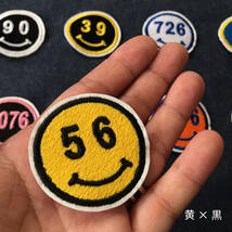 ■スマイルナンバーフェイスワッペン■46×46mm■１枚￥400■smile number face patch_画像2