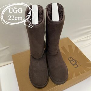 【再値下】UGG アグ　ムートン　ブーツ　22cm相当　チョコ