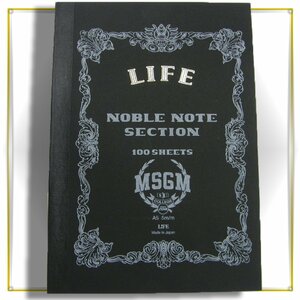 新品 【 LIFE ノーブルノート × MSGM COLLEGE 】コラボ ノート A5 日本製 BLACK ブラック ライフ NOBLE NOTE 5mm 5ミリ 方眼 ★353885