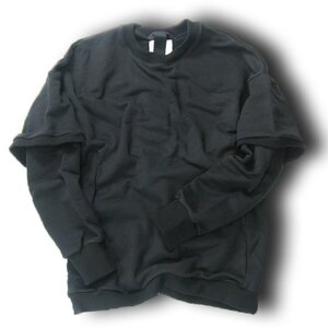 新品 イタリア製 【TEMPLA / テンプラ】 LAYERED SWEATER オーガニックコットン スウェット レイヤード S(~M) 定価8万円 352694 トレーナー