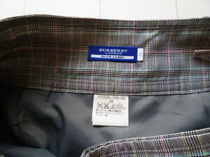 バーバリーブルーレーベル【BURBERRY BLUE LABEL】◆膝上スカート◆36◆グレー◆ベルト付き　※未使用ニット（2way）をプレゼント中　