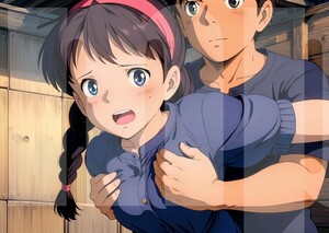 E51 天空の城 ラピュタ　シータ 同人 ポスター A4 オリジナル アニメ 高品質 特殊印刷 ジブリ イラストアートポスター