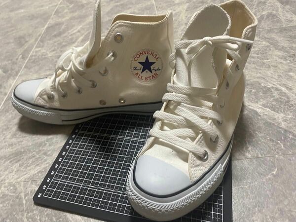 コンバース★美品★オールスター ホワイト ハイカット スニーカー CONVERSE キャンバス シューズ