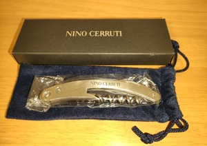 ＊未使用品＊有名ブランド【NINO CERRUTI】＊ワインオープナー＊ノベルティ＊ニノセルッティ＊イタリア＊ファッション＊ロゴ入り＊シルバー