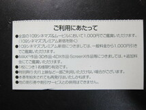 東急　株主優待　株主映画鑑賞優待券　109シネマズ　1枚　有効期限：2024/5/31まで　その２_画像2