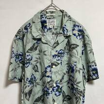 Lucky Brand & Co. オープンカラー　アロハシャツ ハワイアンシャツ　ハイビスカス　クラシックフィット　サイズＬ_画像1