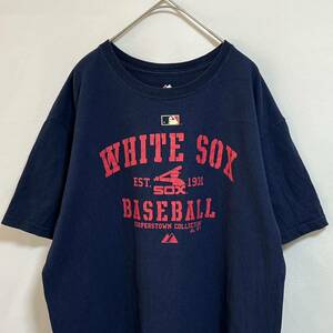 MAJESTIC マジェスティック　半袖Tシャツ MLB シカゴ・ホワイトソックス　ロゴプリント　サイズＬ