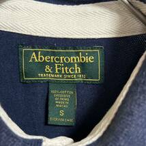 Abercrombie & Fitch アバクロ　半袖ポロシャツ　ボーダー　ワッペン　ヴィンテージ風加工　サイズS_画像4