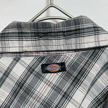 Dickies ディッキーズ　ウエスタンシャツ　半袖シャツ チェック柄　ロゴ　サイズＬ_画像7