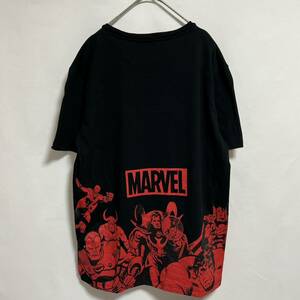 GU(ジーユー) MARVEL 半袖Tシャツ　ビッグプリント　ポケットロゴ　スパイダーマン　アイアンマン　サイズＬ