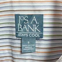 JOS.A.BANK ジョス エー バンク　ボタンダウン 半袖シャツ マルチカラー　ストライプシャツ サイズS_画像3