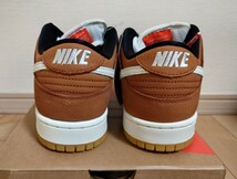 【未使用】 NIKE SB DUNK LOW ISO DH1319-200 エスビー ダンク ロー セイル ダークラセット ブラウン 茶色 白 オレンジ スケートボード_画像5