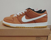 【未使用】 NIKE SB DUNK LOW ISO DH1319-200 エスビー ダンク ロー セイル ダークラセット ブラウン 茶色 白 オレンジ スケートボード_画像2