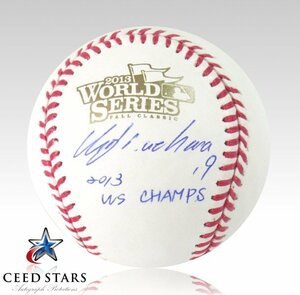 【CS】上原浩治 現役時代 直筆 サイン + 2003 WS CHAMPS 入り MLB 公式 2013年 WS ボール MLBホロ シードスターズ証明書 UVケース付き