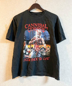 カンニバル・コープス（Cannibal Corpse）　半袖　Tシャツ　EATEN BACK TO LIFE　デスメタル　ロック　バンド　0202