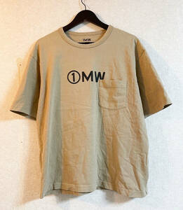 1MW by SOPH　「SOPH.」ジーユーGU　コラボ　ソフネット　半袖　Tシャツ　胸ポケット　ベージュ系　Lサイズ　0201