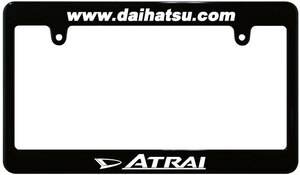 【新品・即決】ブラック ナンバーフレーム DAIHATSU ATRAI 汎用 ダイハツ アトレー