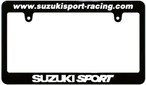 【新品・即決】ブラック ナンバーフレーム SUZUKI スズキ 汎用 USDM SUZUKI SPORT スズキスポーツ スズスポ SUZUKISPORT