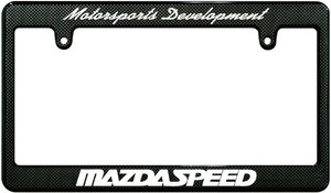 【新品・即決】カーボン調 ナンバーフレーム MAZDA マツダ 汎用 USDM MAZDASPEED