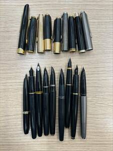 #4421AA 万年筆 9本おまとめ 8本刻印あり 14K/585/18K/750/WG PILOT/Mont Blanc/PARKER/PLATINUM/ferme等　名前入りあり　詳細は説明欄