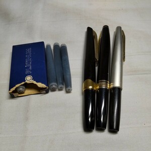 n-956◆ PILOT 万年筆 ペン先 14K 18k 合計3本　変えインク付 PLATINUM SAILOR◆状態は画像で確認してください