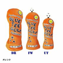 BLUE TEE GOLF【メッシュ スマイル】 キャットハンドヘッドカバー DR用　サックス　ブルーティーゴルフ_画像8