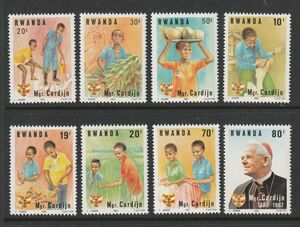 （ルワンダ）1983年若いカソリック労働者8種完、スコット評価6.2ドル（海外より発送、説明欄参照）