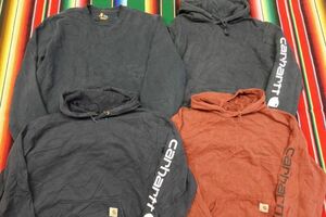 PICK-SW33 カーハート Carhartt スウェットパーカー ワンポイント プリント￥1～ビンテージUS古着卸セット業者まとめ売り