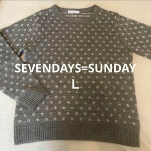 【使用回数少なめ】メンズ セーター SEVENDAYS=SUNDAY Ｌ