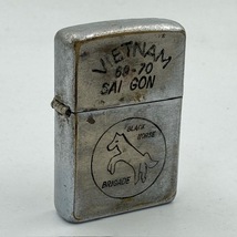 ジッポー ZIPPO ベトナムジッポー 1969年 BLACK HORSE 第11機甲騎兵旅団 使えます ヴェトナムジッポー_画像1