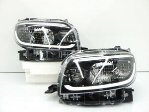 S09043 【美品 破損無 補修無】◎タント LA650S/LA660S ◎シフォン LA650F/LA660F 左右ライト LED 100-69074 TANTO/CHIFFON