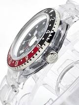 【3999円】リラックス 王冠ロゴ 腕時計 GMT 黒/赤 24H回転ベゼル 世田谷ベース 所ジョージ 新品 GMT12_画像6