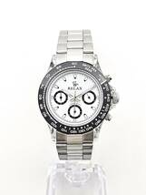 【本日特価】リラックス 王冠ロゴ D7-S カスタム腕時計 クロノ 爆発的な人気のあるモデルの一つ御時計 白文字盤 所ジョージ_画像2