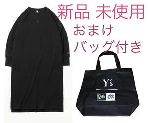 完売 新品 未使用 Y’s ニューエラ コラボ ワンピース ロゴ 刺繍 黒 Y's ワンピース Y’s x New Era L/S Cotton Tee One-Piece