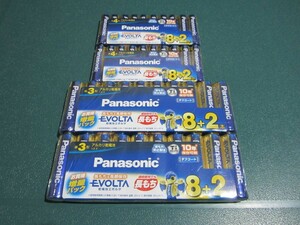 ☆必需品！新品未開封 パナソニック(Panasonic) EVOLTA エボルタ乾電池 単3形と単4形 10本×4 40本