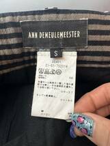 ANN DEMEULEMEESTER メンズ　S ストライプ パンツ 白黒_画像4