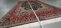 ペルシャ絨毯 イスファハン産 有名なEnteshari エヌテシャーリ工房本物 新品 100%天然素材シルクとウール 手織り サイズ:240cm×157cm_画像7