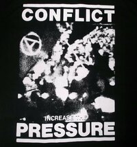 ★コンフリクト Tシャツ CONFLICT NCREASE THE PRESSURE - S 正規品 インクリーズ・プレッシャー crass crucifix discharge クラス_画像1